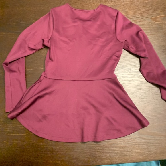 Betabrand Billion Dollar Blouse Peplum with Pockets in Plum Size Small - Picture 2 of 6